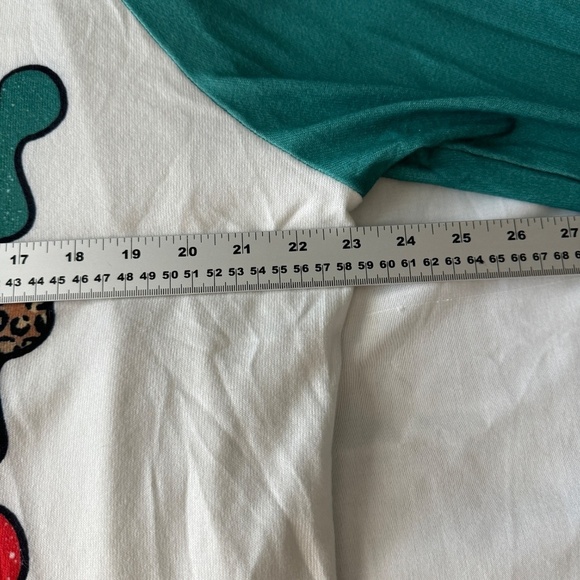 Women's Merry Grinchmas Green/White Long Sleeve Lounge Sleep Shirt 2XL Comfy - Picture 7 of 11